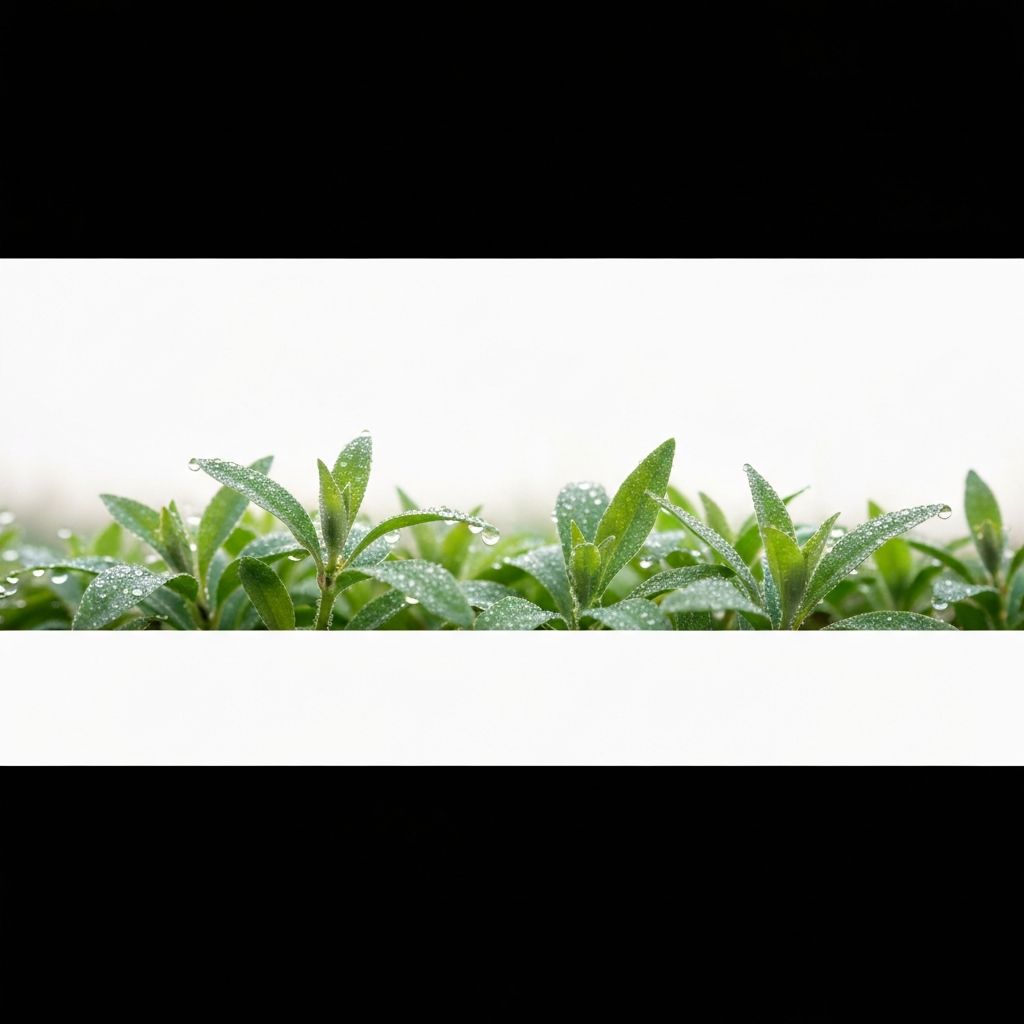 Naravne sestavine z rosnimi kapljicami